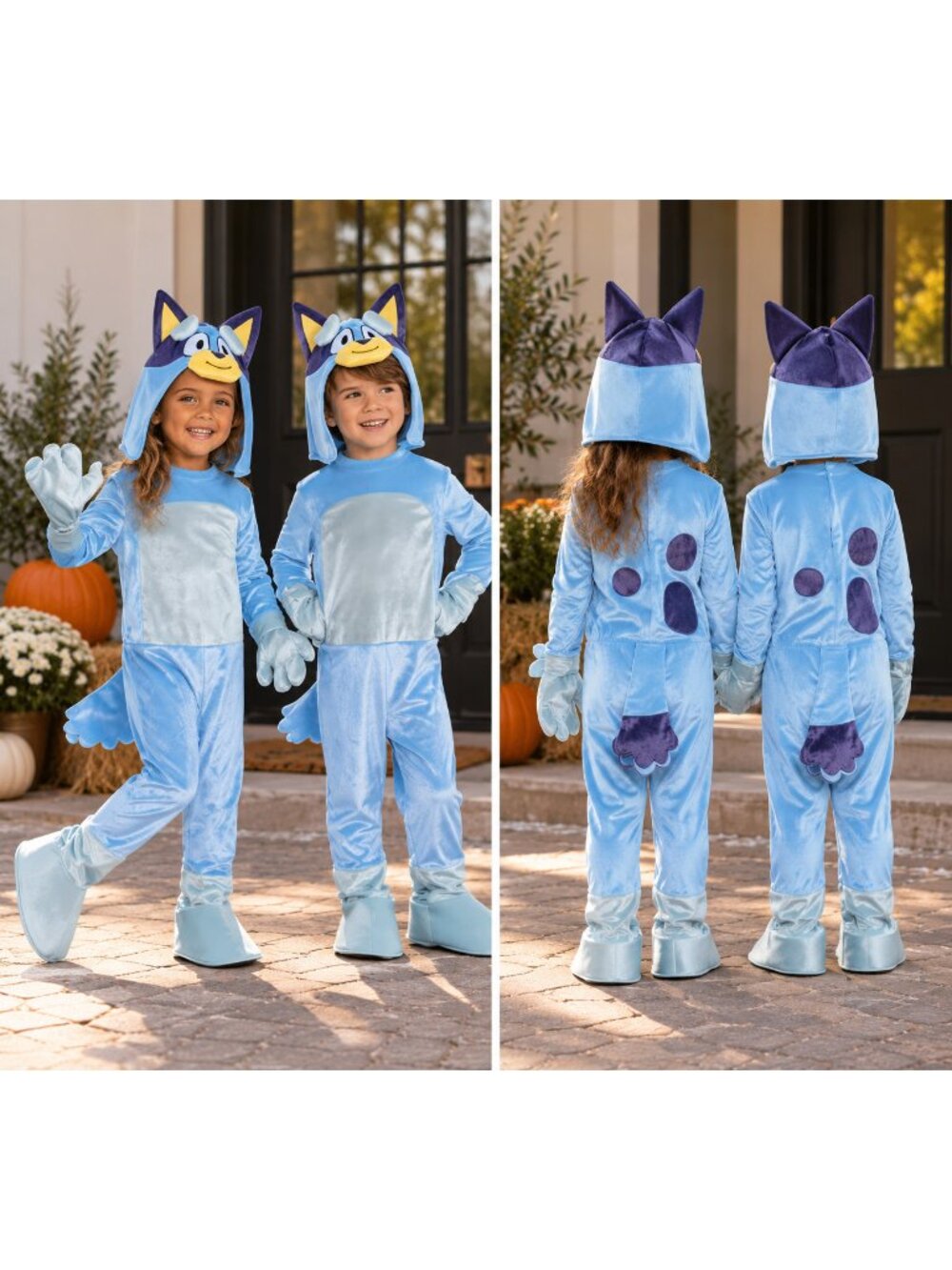 Disguise Bluey Deluxe Toddler Costume Set Blue New Halloween Dress Up Play 3T-4T